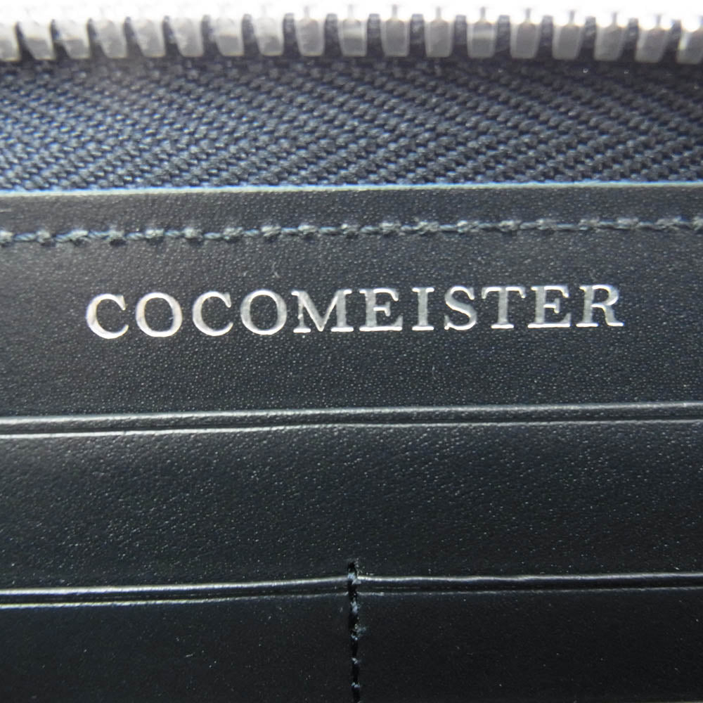 COCOMEISTER ココマイスター MATTSHRINK ALLALONG マットシュリンクオールアロング ロングウォレット 長財布 ネイビー系【極上美品】【中古】