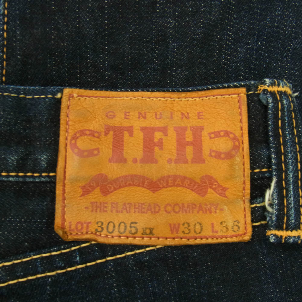 THE FLAT HEAD ザフラットヘッド 3005XX ストレート デニムパンツ インディゴブルー系 30【中古】