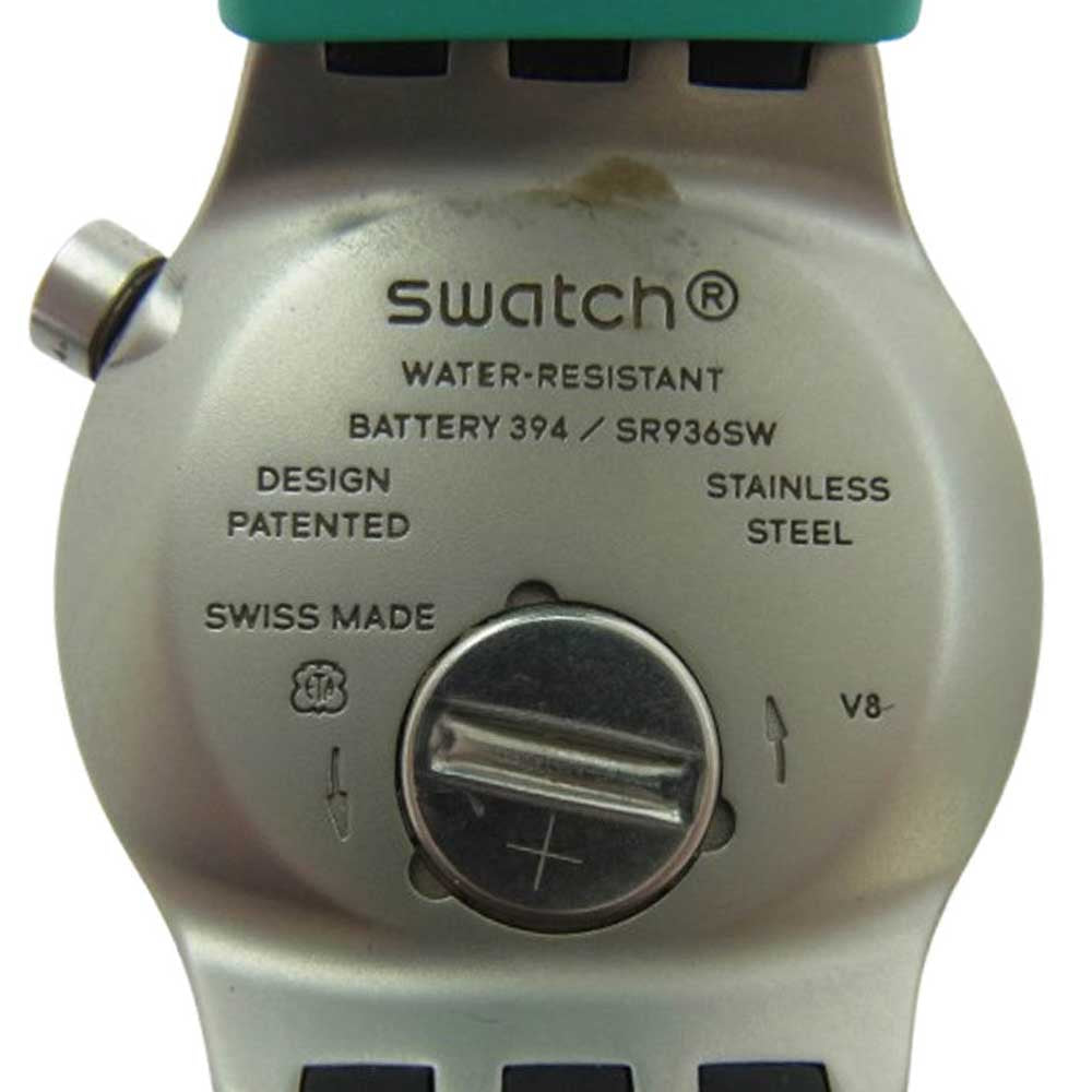Swatch スウォッチ SB07S111 MINT TRIM クォーツ 腕時計 シルバー系 グリーンブルー系【中古】