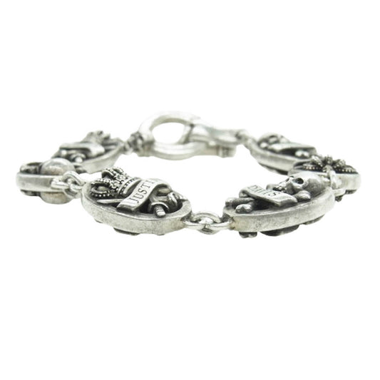 Justin Davis ジャスティンデイビス SBJ545 DUAL SPILIT デュアル スピリット ブレスレット シルバー系【中古】