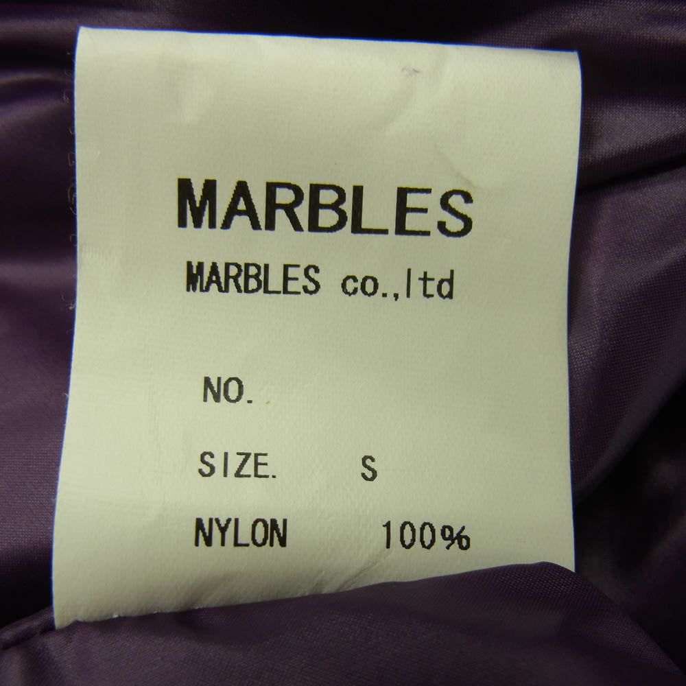 MARBLES マーブルズ ワッペン付 ダウン ジャケット パープル系 S【中古】