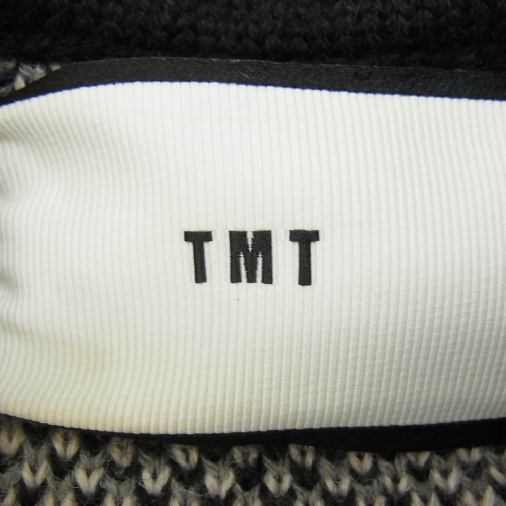 TMT ティーエムティー TKN-F1706 NATIVE JACQUARD KNIT DUFFEL COAT ニット コート ブラック系 S【美品】【中古】