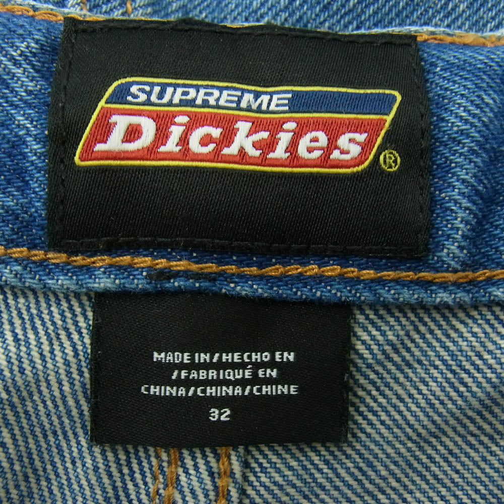 Supreme シュプリーム 23AW Dickies ディッキーズ Double Knee Baggy Jean ダブルニー バギー ジーンズ デニムパンツ インディゴブルー系 32【中古】