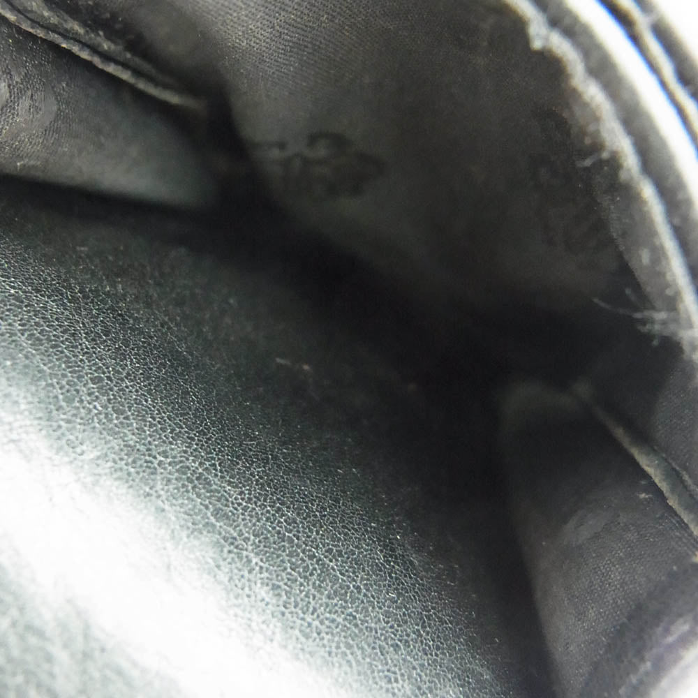 CHROME HEARTS クロムハーツ（原本無） スモールCHクロス クロスボール スクロールラベル シガレットケース レザー ポーチ ブラック ブラック系【中古】