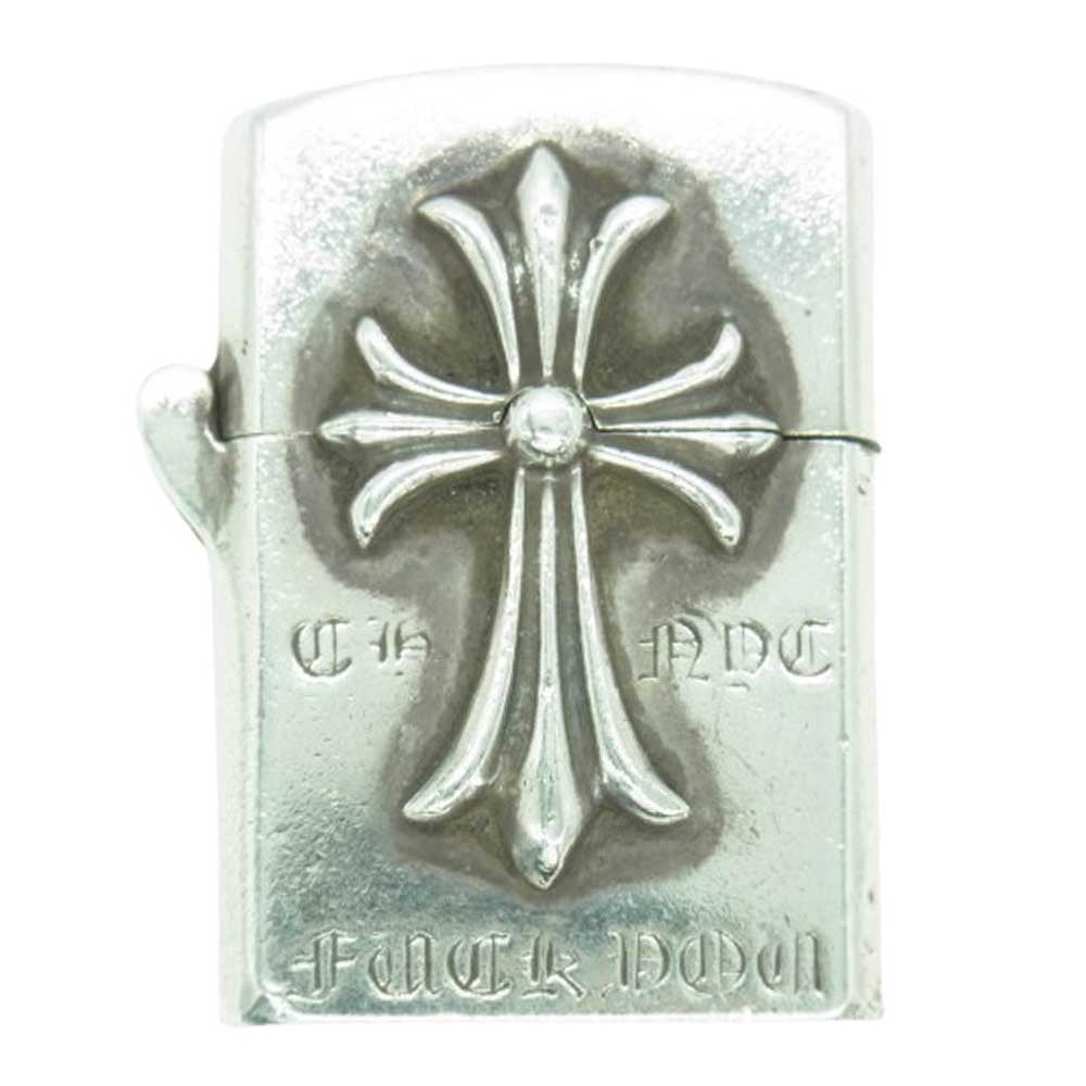 CHROME HEARTS クロムハーツ（原本無） ZIPPO LIGHTERZ V1 FUCK YOU CHクロス ファックユー ジッポ ライター シルバー系【中古】
