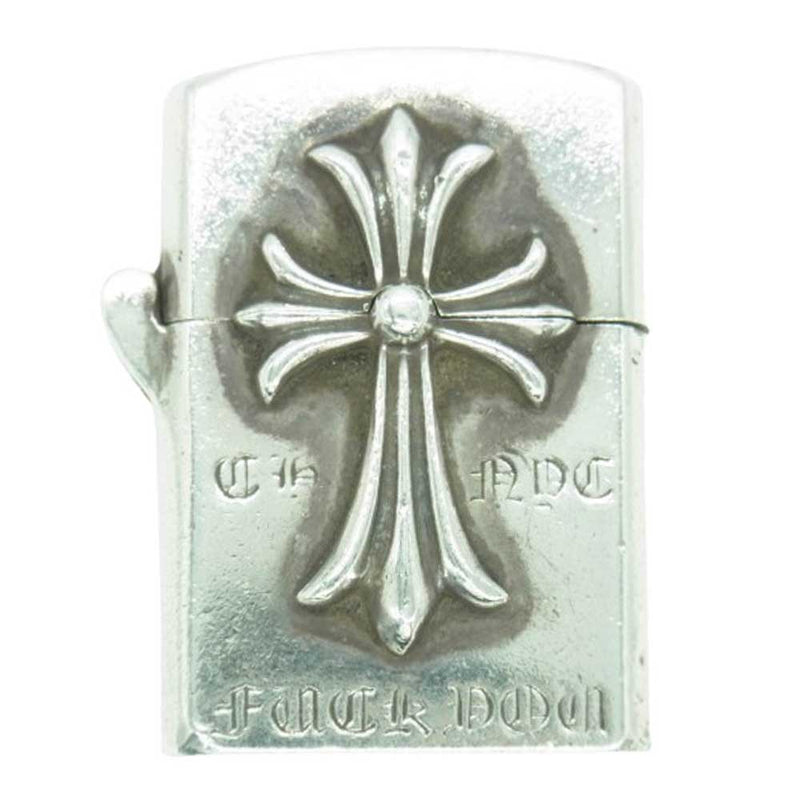 CHROME HEARTS クロムハーツ（原本無） ZIPPO LIGHTERZ V1 FUCK YOU CHクロス ファックユー ジッポ ライター シルバー系【中古】