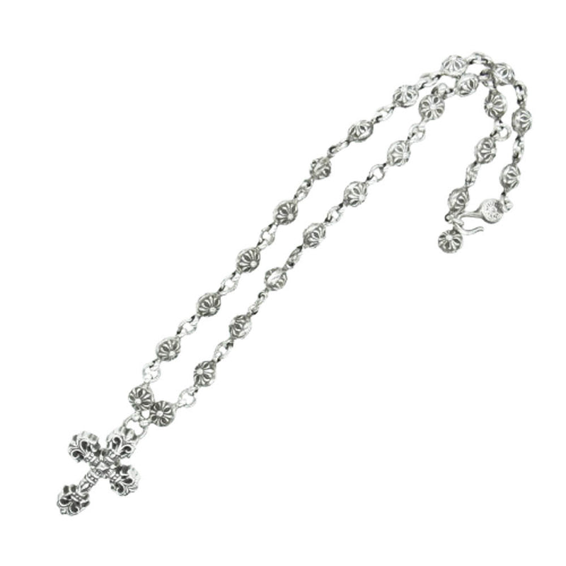 CHROME HEARTS クロムハーツ（原本無） #1 CROSS BALL CHN FILIG CRS クロスボールチェーン フィリグリークロスXS 20インチ ネックレス シルバー系【中古】