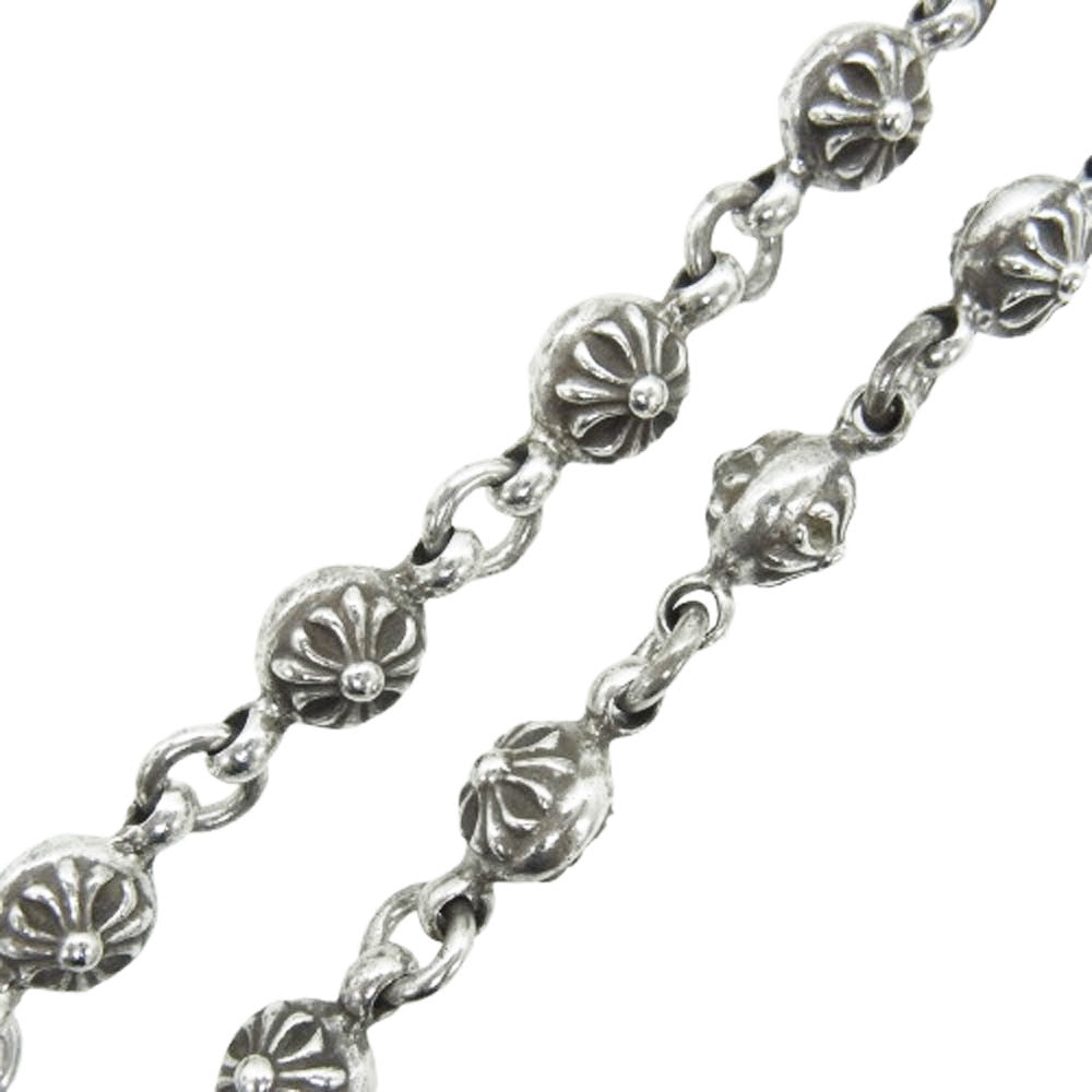 CHROME HEARTS クロムハーツ（原本無） #1 CROSS BALL CHN FILIG CRS クロスボールチェーン フィリグリークロスXS 20インチ ネックレス シルバー系【中古】