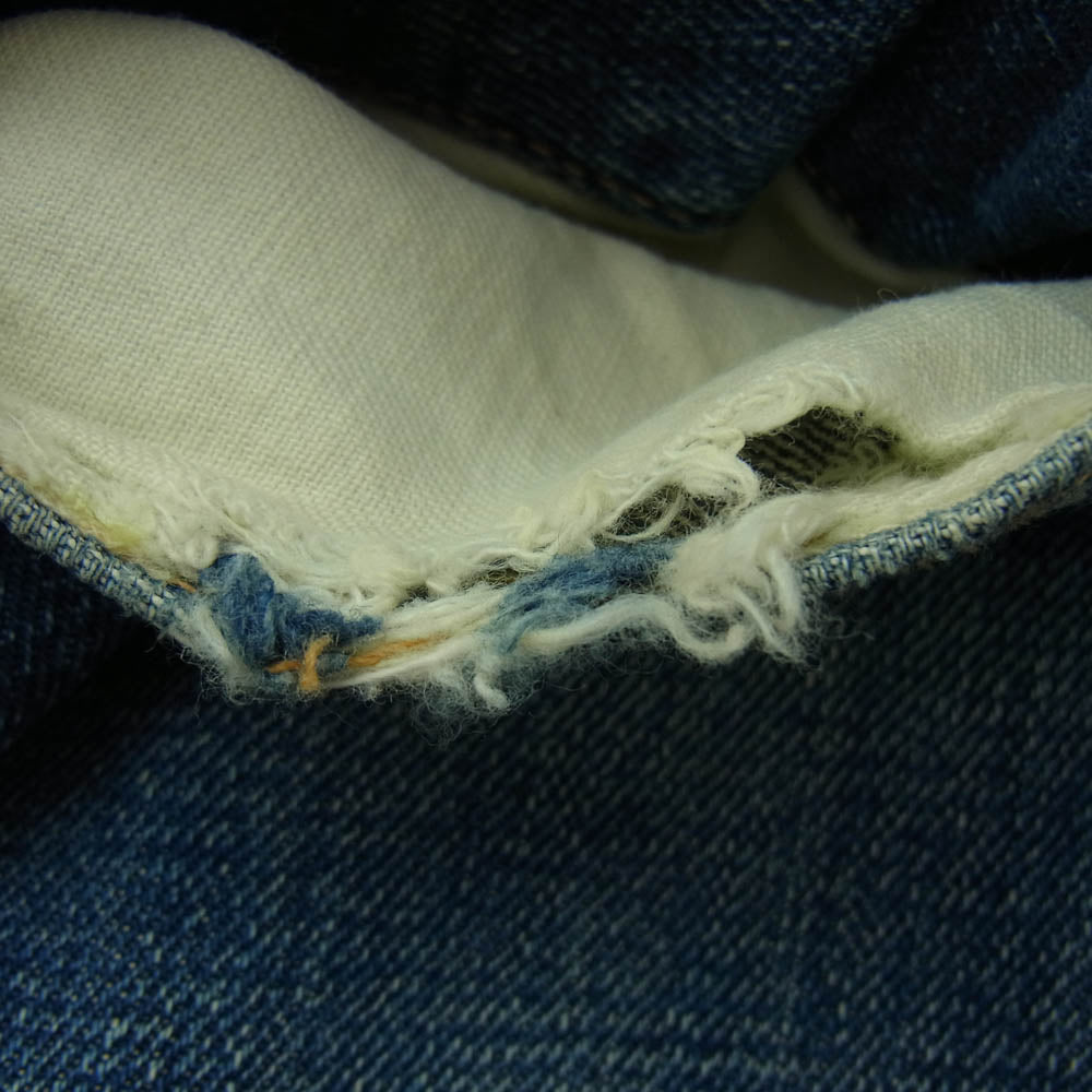 Levi's リーバイス ヴィンテージ オリジナル 60s 501XX パッチ無し ボタン裏刻印W センターループ デニム パンツ インディゴブルー系 W31インチ程度【中古】