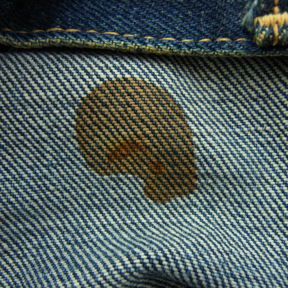 Levi's リーバイス ヴィンテージ オリジナル 60s 501XX パッチ無し ボタン裏刻印W センターループ デニム パンツ インディゴブルー系 W31インチ程度【中古】