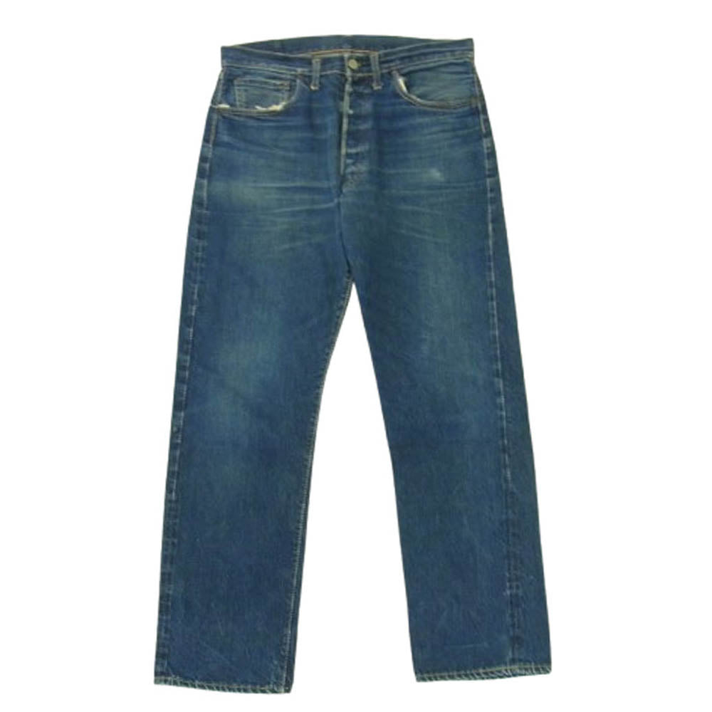 Levi's リーバイス ヴィンテージ オリジナル 60s 501XX ギャラ無し紙パッチ 不均等V センターループ W34表記 デニム パンツ インディゴブルー系 W34【中古】