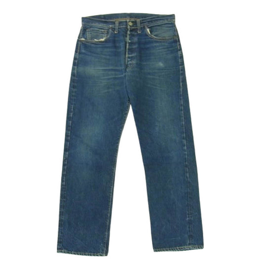 Levi's リーバイス ヴィンテージ オリジナル 60s 501XX ギャラ無し紙パッチ 不均等V センターループ W34表記 デニム パンツ インディゴブルー系 W34【中古】
