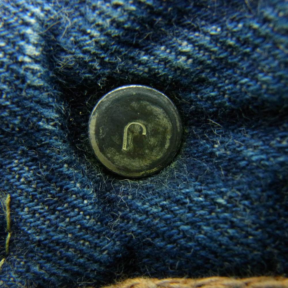 Levi's リーバイス ヴィンテージ オリジナル 60s 501XX ギャラ無し紙パッチ 不均等V センターループ W34表記 デニム パンツ インディゴブルー系 W34【中古】