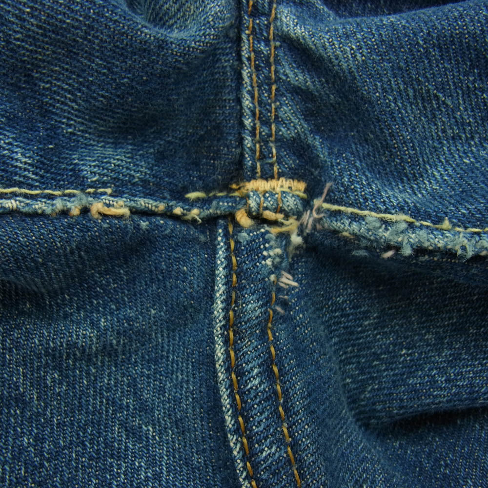 Levi's リーバイス ヴィンテージ オリジナル 60s 501XX ギャラ無し紙パッチ 不均等V センターループ W34表記 デニム パンツ インディゴブルー系 W34【中古】