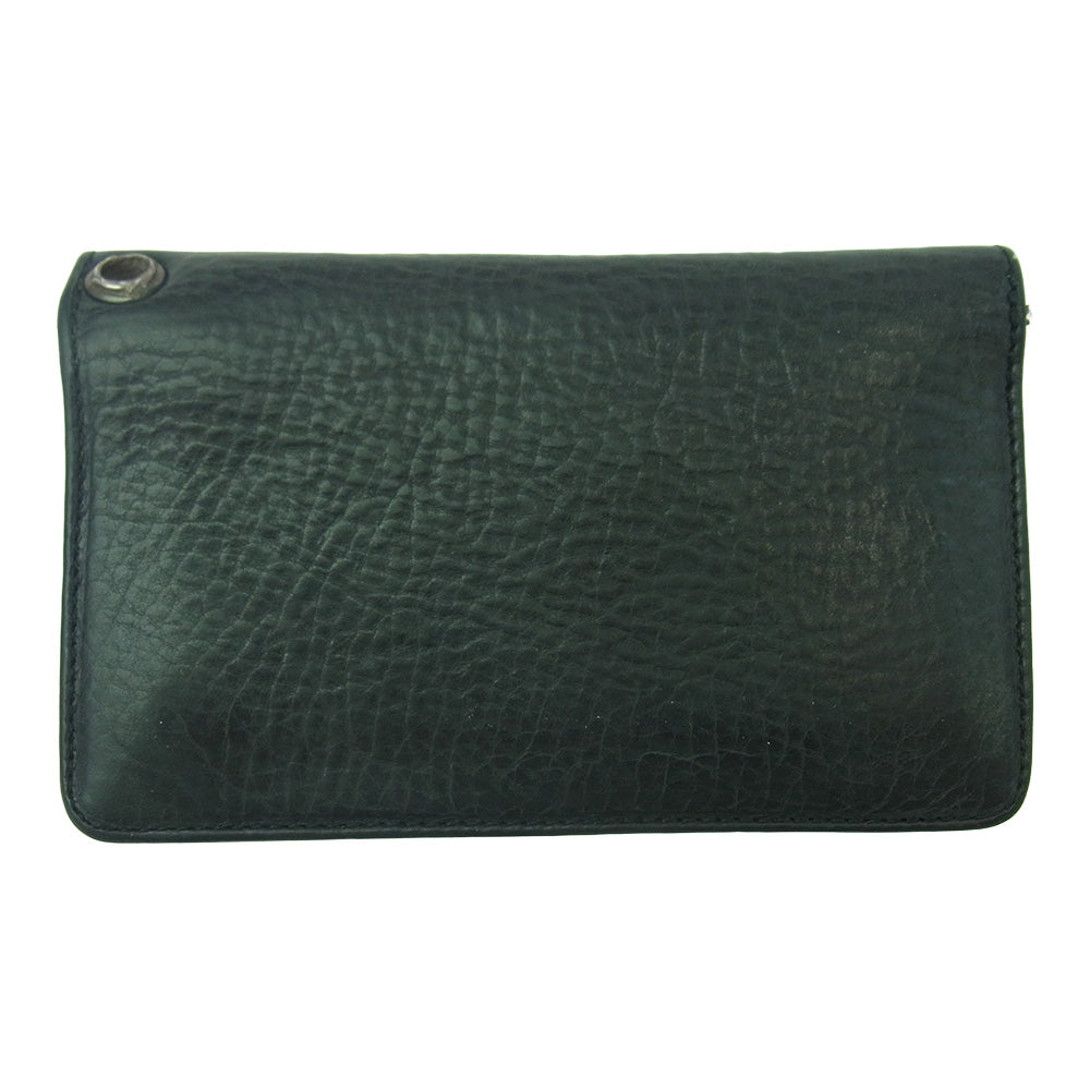 CHROME HEARTS クロムハーツ（原本無） 1ZIP クロスボール 1ジップ レザー ウォレット 財布 ブラック系【中古】