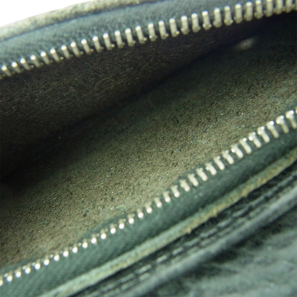 CHROME HEARTS クロムハーツ（原本無） 1ZIP クロスボール 1ジップ レザー ウォレット 財布 ブラック系【中古】