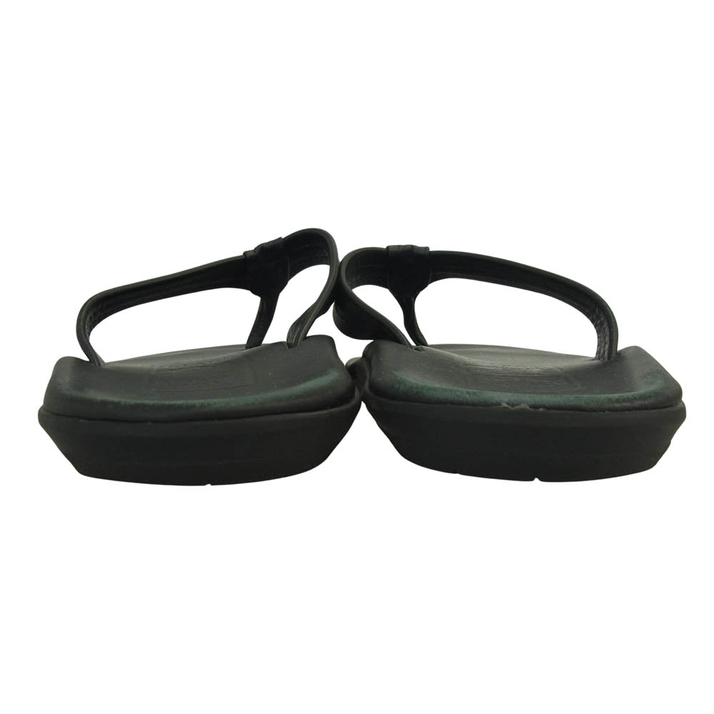 アイランドスリッパ PT202 TOCHIGI LEATHER THONG トング レザー スリッパ ビーチ サンダル ブラック系 9【中古】