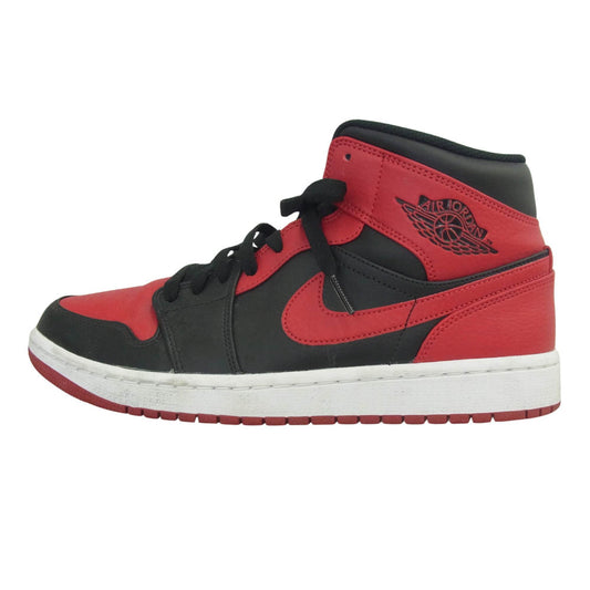 NIKE ナイキ 554724-074 Air Jordan 1 Mid エアジョーダン1 ミッド ブレッド スニーカー レッド系 ブラック系 27cm【中古】