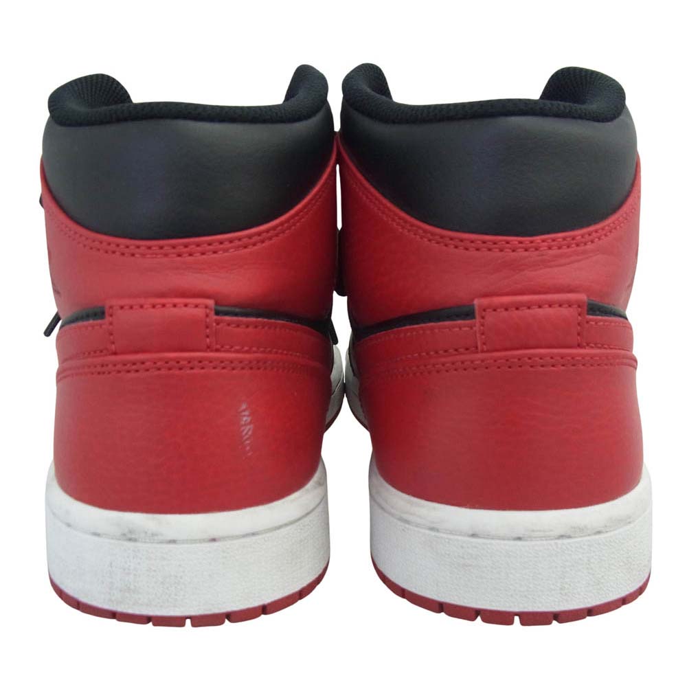 NIKE ナイキ 554724-074 Air Jordan 1 Mid エアジョーダン1 ミッド ブレッド スニーカー レッド系 ブラック系 27cm【中古】