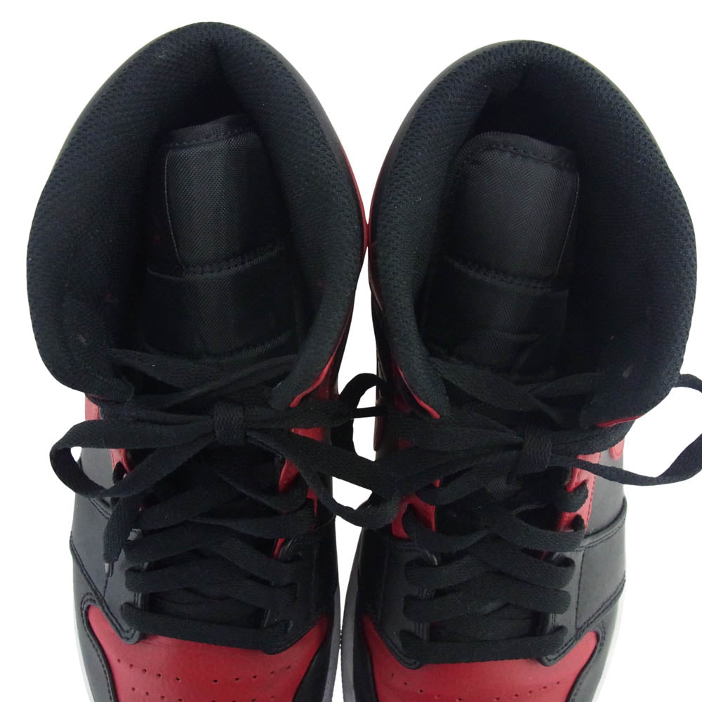 NIKE ナイキ 554724-074 Air Jordan 1 Mid エアジョーダン1 ミッド ブレッド スニーカー レッド系 ブラック系 27cm【中古】