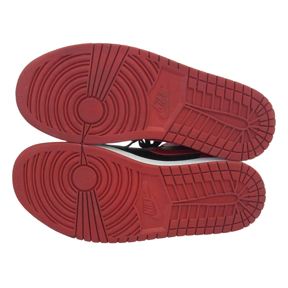 NIKE ナイキ 554724-074 Air Jordan 1 Mid エアジョーダン1 ミッド ブレッド スニーカー レッド系 ブラック系 27cm【中古】