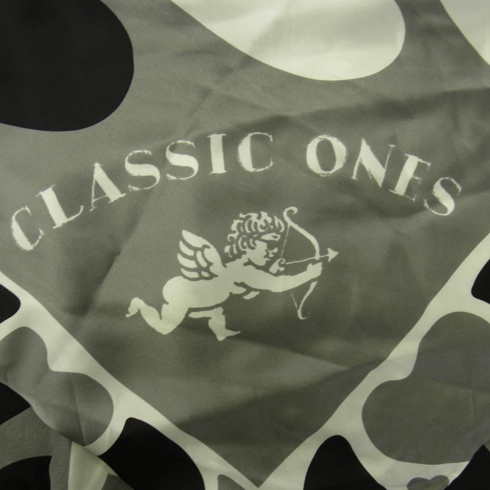 PORTER CLASSIC ポータークラシック CLASSIC ONES SILK SCARF LOVE ラブ シルク スカーフ ブラック系 グレー系【中古】