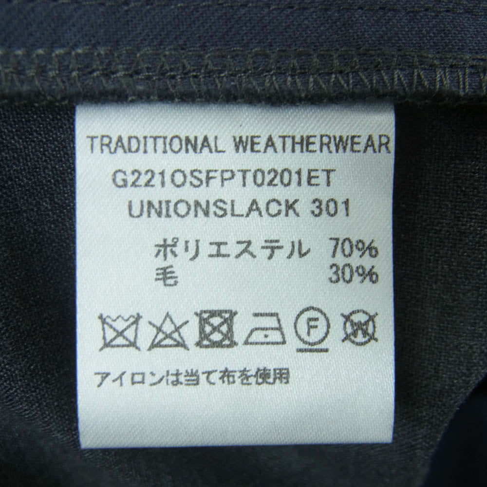 Traditional Weatherwear トラディショナルウェザーウェア G221OSFPT0201ET ウール タック トラウザー ワイド テーパード スラックス パンツ グレー系 L【中古】