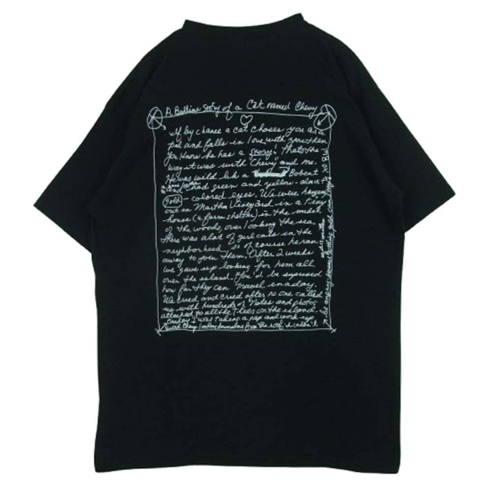 ビオトープ BOM-70220-A Bruce Weber ブルース・ウェーバー別注 10C Photo T-shirts キャットフォトプリント 半袖 Tシャツ ブラック系 XXL【中古】
