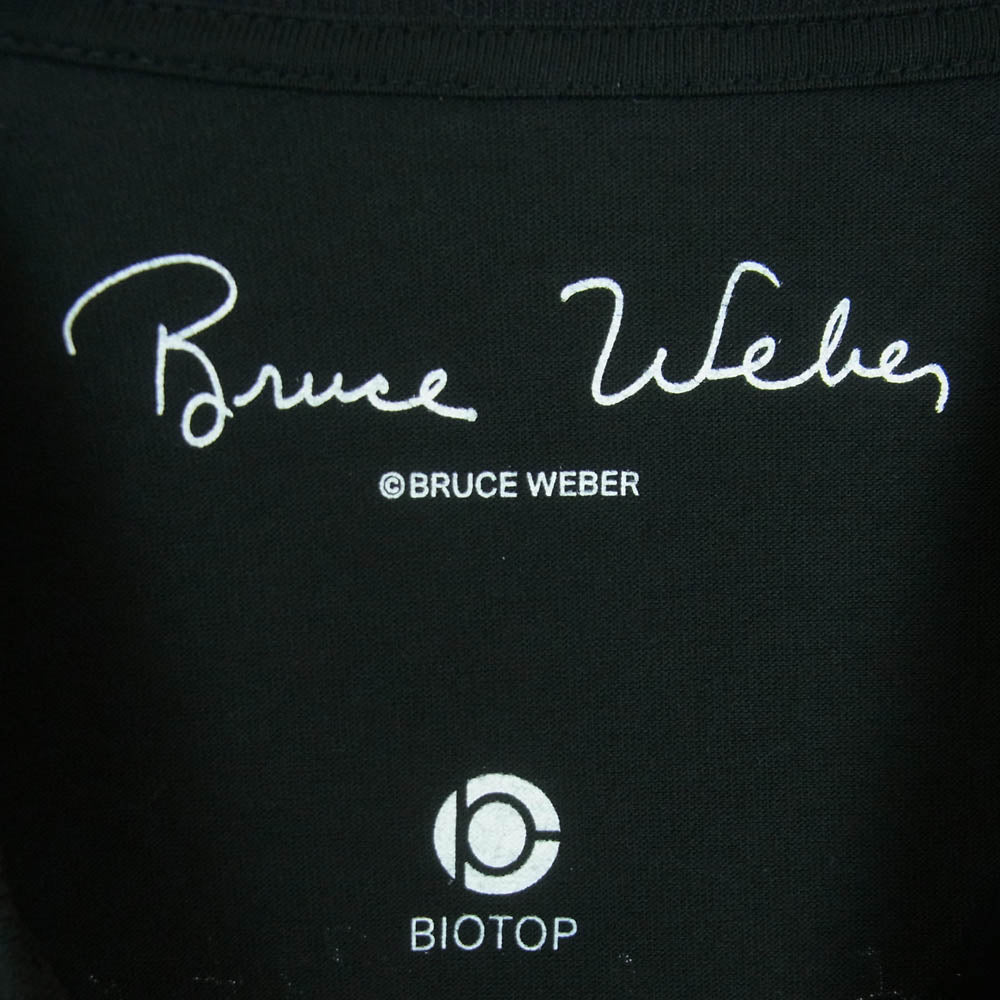 ビオトープ BOM-70220-A Bruce Weber ブルース・ウェーバー別注 10C Photo T-shirts キャットフォトプリント 半袖 Tシャツ ブラック系 XXL【中古】