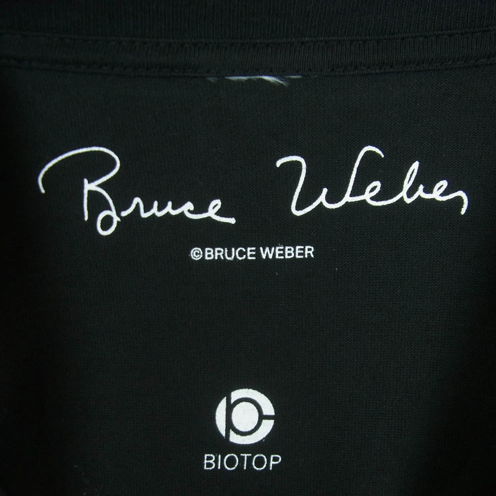 ビオトープ BOM-70220-A Bruce Weber ブルース・ウェーバー別注 10C Photo T-shirts ドッグ フォトプリント 半袖 Tシャツ ブラック系 XXL【中古】