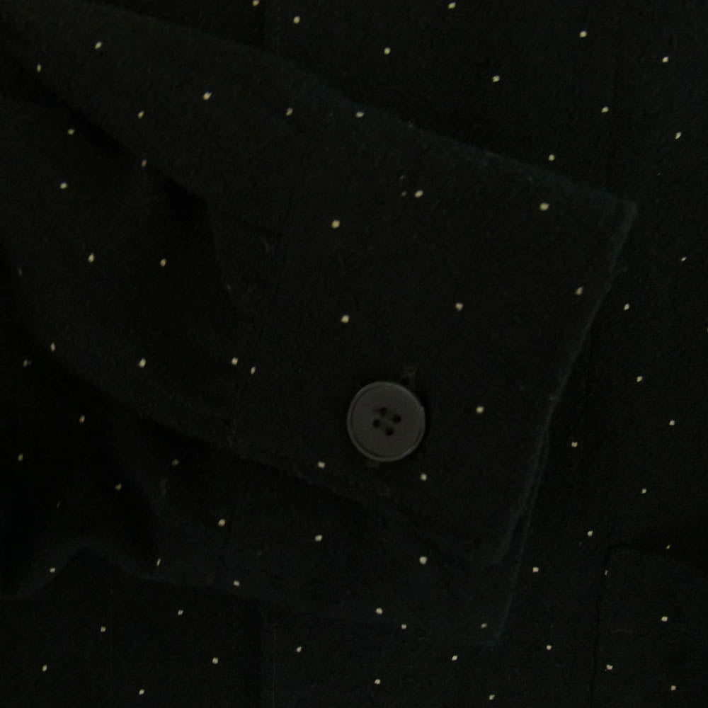 COMOLI コモリ 24SS Z01-01029 シルクノイルドット シャツ ジャケット ブラック系 XL【中古】