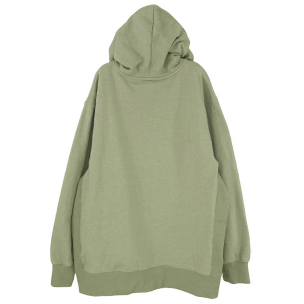 NANGA ナンガ NW2441-1F014-A MINI BOX LOGOEMBROIDERY SWEAT HOODIE ミニボックス ロゴ フーディー パーカー グリーン系 L【中古】