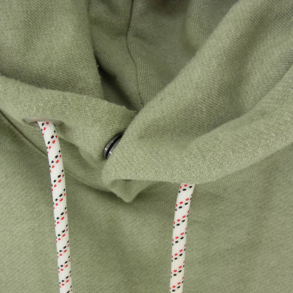 NANGA ナンガ NW2441-1F014-A MINI BOX LOGOEMBROIDERY SWEAT HOODIE ミニボックス ロゴ フーディー パーカー グリーン系 L【中古】