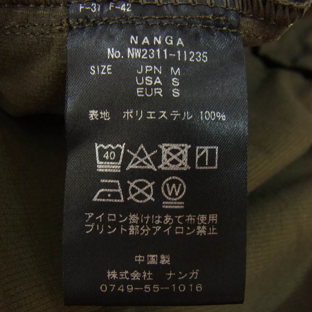 NANGA ナンガ NW2311-11235 エアー クロスコンフィー パンツ カーキ系 M【中古】