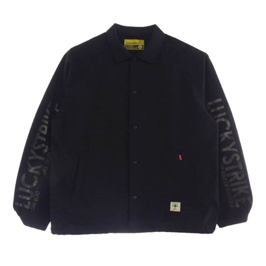 GERUGA ゲルガ GR-J-57 LAID.BACK.TAYLOR 別注 LUCKYSTRIKE アームロゴ ナイロン シャツ ジャケット ブラック系 5【中古】