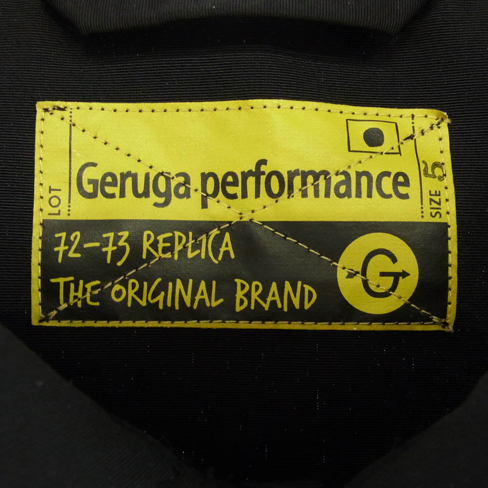 GERUGA ゲルガ GR-J-57 LAID.BACK.TAYLOR 別注 LUCKYSTRIKE アームロゴ ナイロン シャツ ジャケット ブラック系 5【中古】