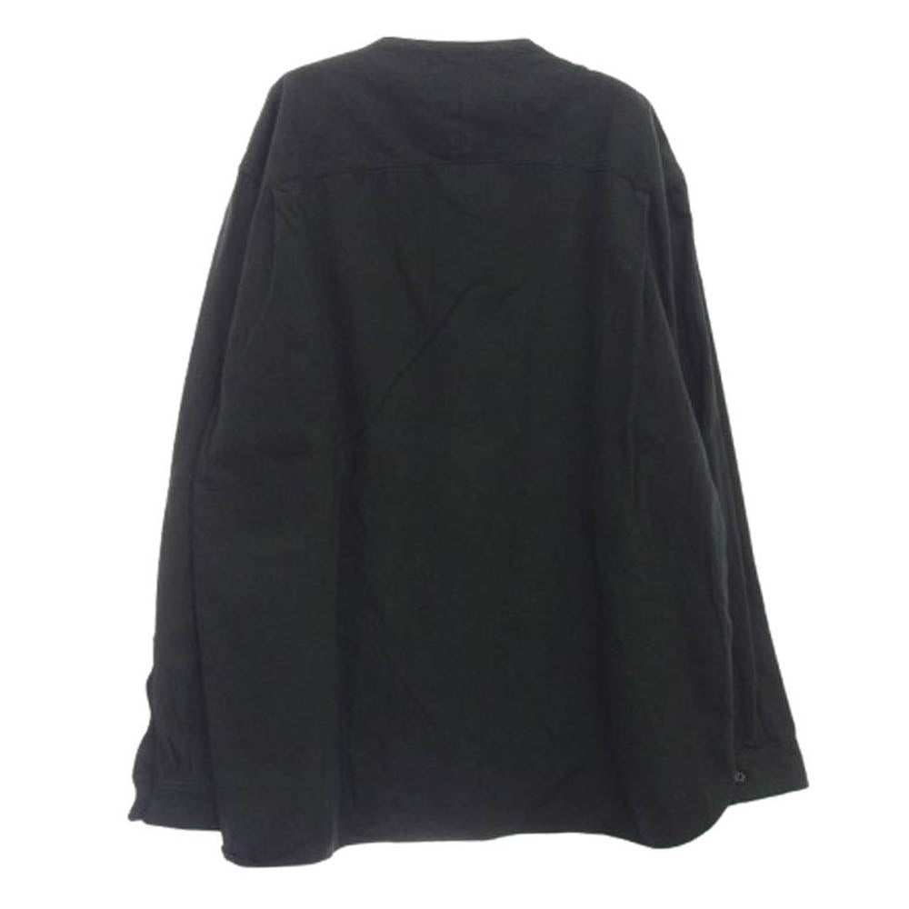 GERUGA ゲルガ GR-S-154 SKULL BAND COLLAR SHIRTS スカル バンド カラー 長袖 シャツ ブラック系 4【中古】