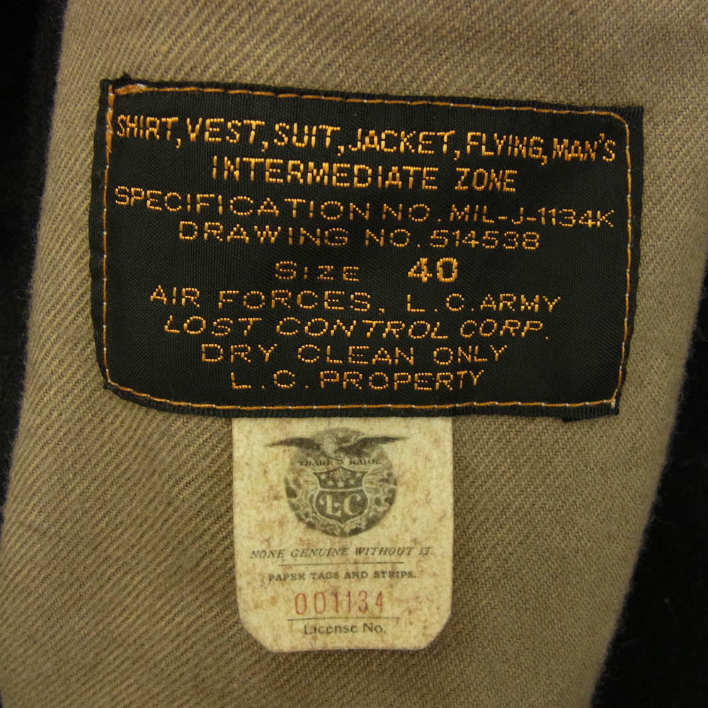 LOST CONTROL ロストコントロール L22A3-4017 WW1 P-Coat ウール ピーコート ブラック系 40【中古】