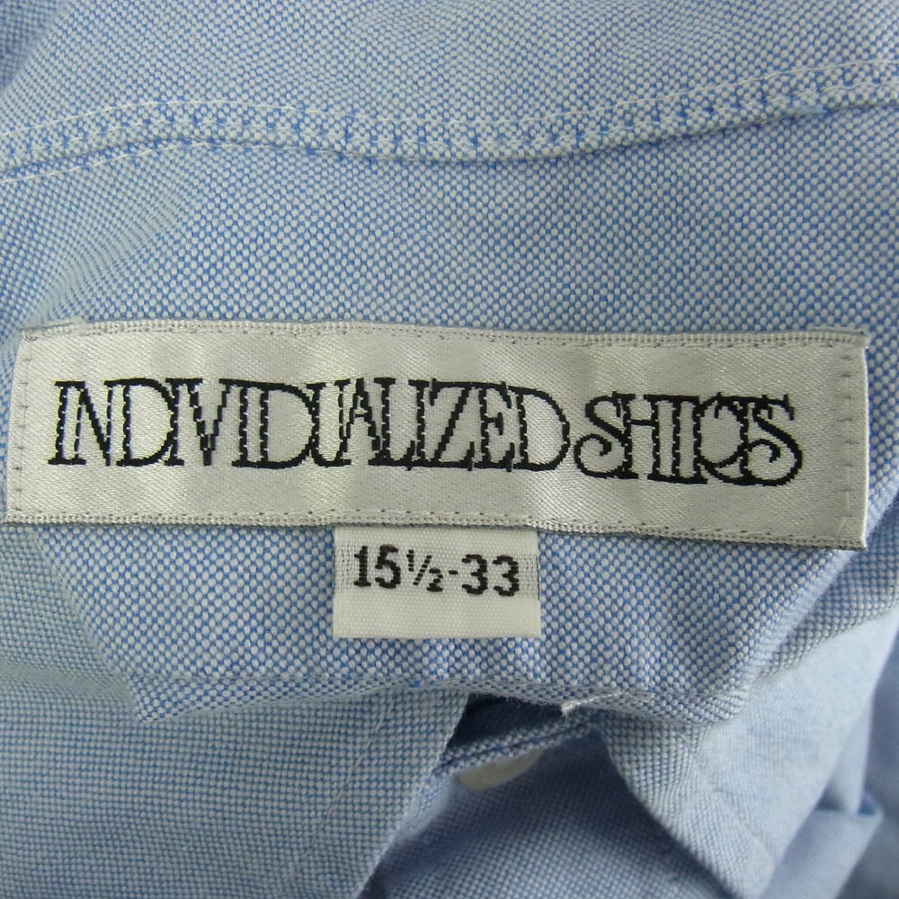 INDIVIDUALIZED SHIRTS インディビジュアライズドシャツ B/D SHIRT ボタンダウン 長袖 シャツ ライトブルー系 S【中古】