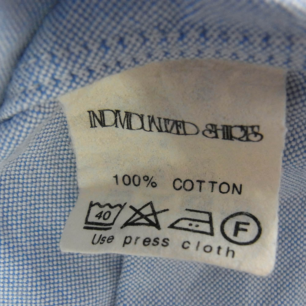INDIVIDUALIZED SHIRTS インディビジュアライズドシャツ B/D SHIRT ボタンダウン 長袖 シャツ ライトブルー系 S【中古】