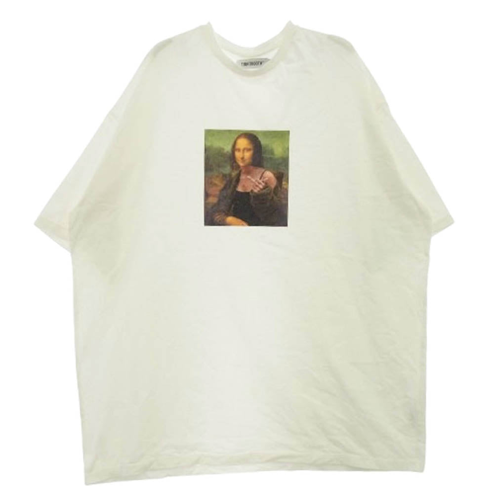 TIGHTBOOTH タイトブース SIT ON IT T-SHIRT モナリザ フォトグラフィック 半袖 Tシャツ ホワイト系 L【中古】