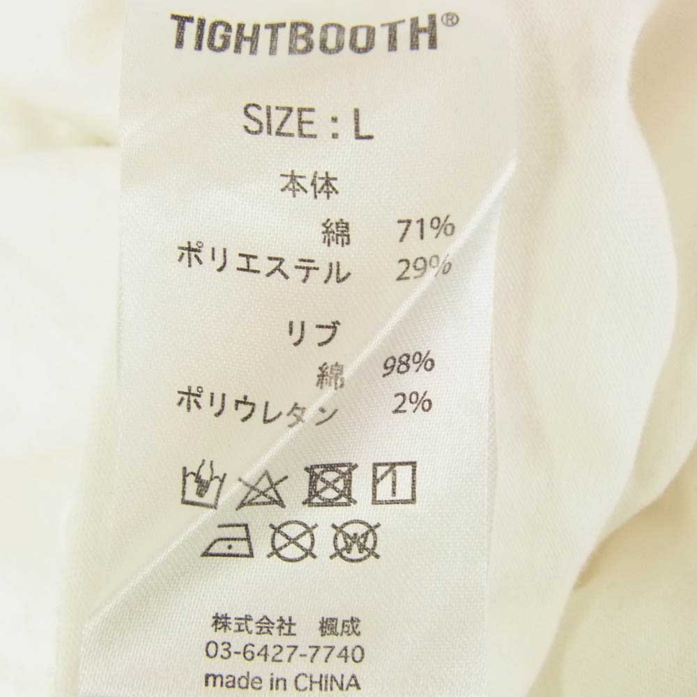 TIGHTBOOTH タイトブース SIT ON IT T-SHIRT モナリザ フォトグラフィック 半袖 Tシャツ ホワイト系 L【中古】