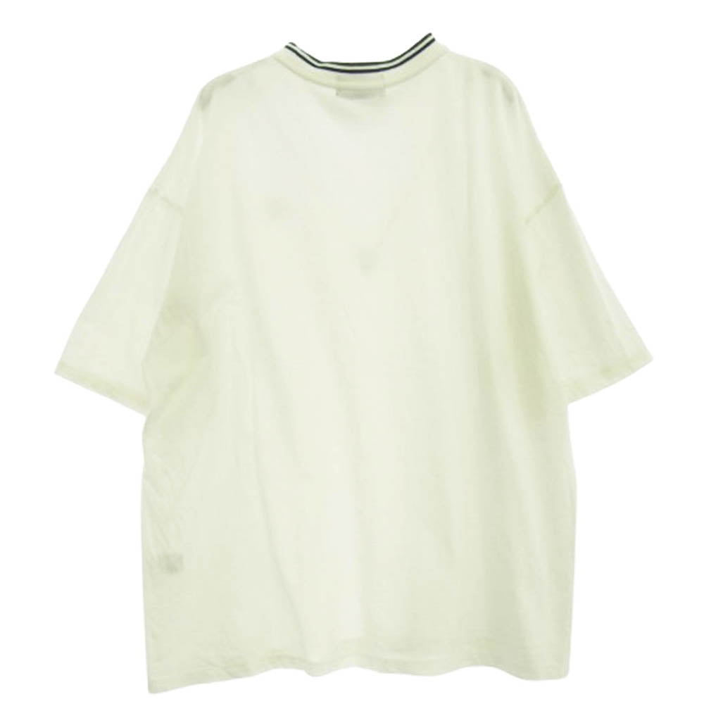 FRED PERRY フレッドペリー BEAMS ビームス別注 オーバーサイズ ピケ 半袖 Tシャツ ホワイト系 L【中古】