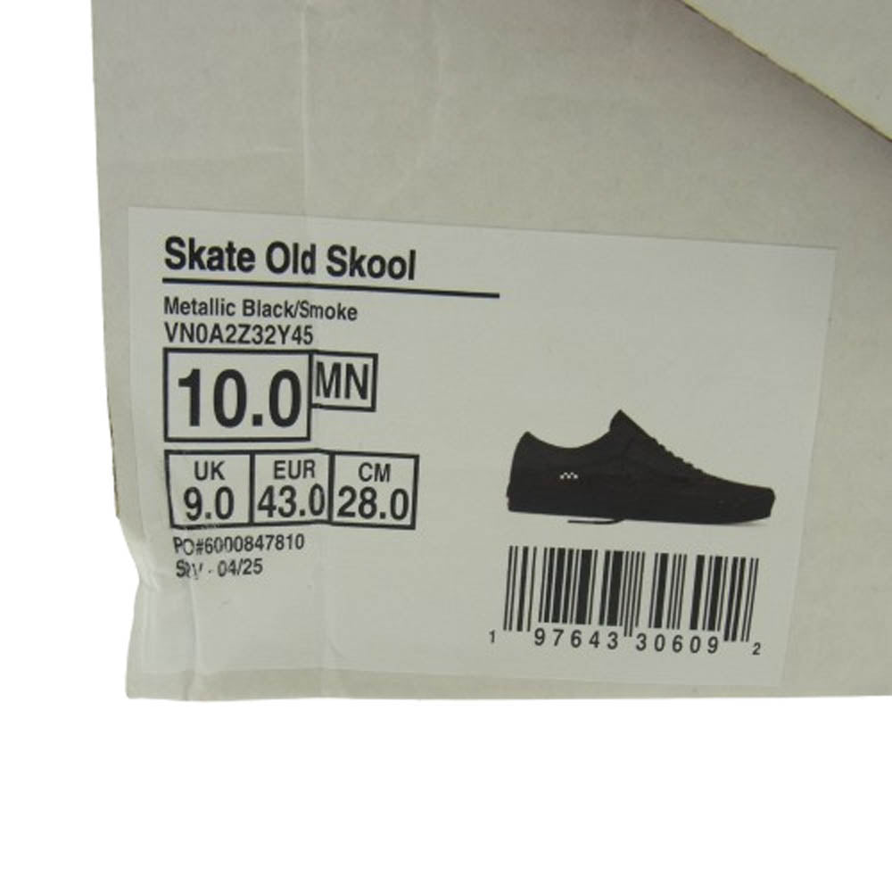 VANS バンズ VN0A2Z32Y45 SKATE OLD SKOOL METALLIC BLACK SMOKE オールドスクール ハーフキャブ スケート ローカット スニーカー ブラック系 28cm【極上美品】【中古】