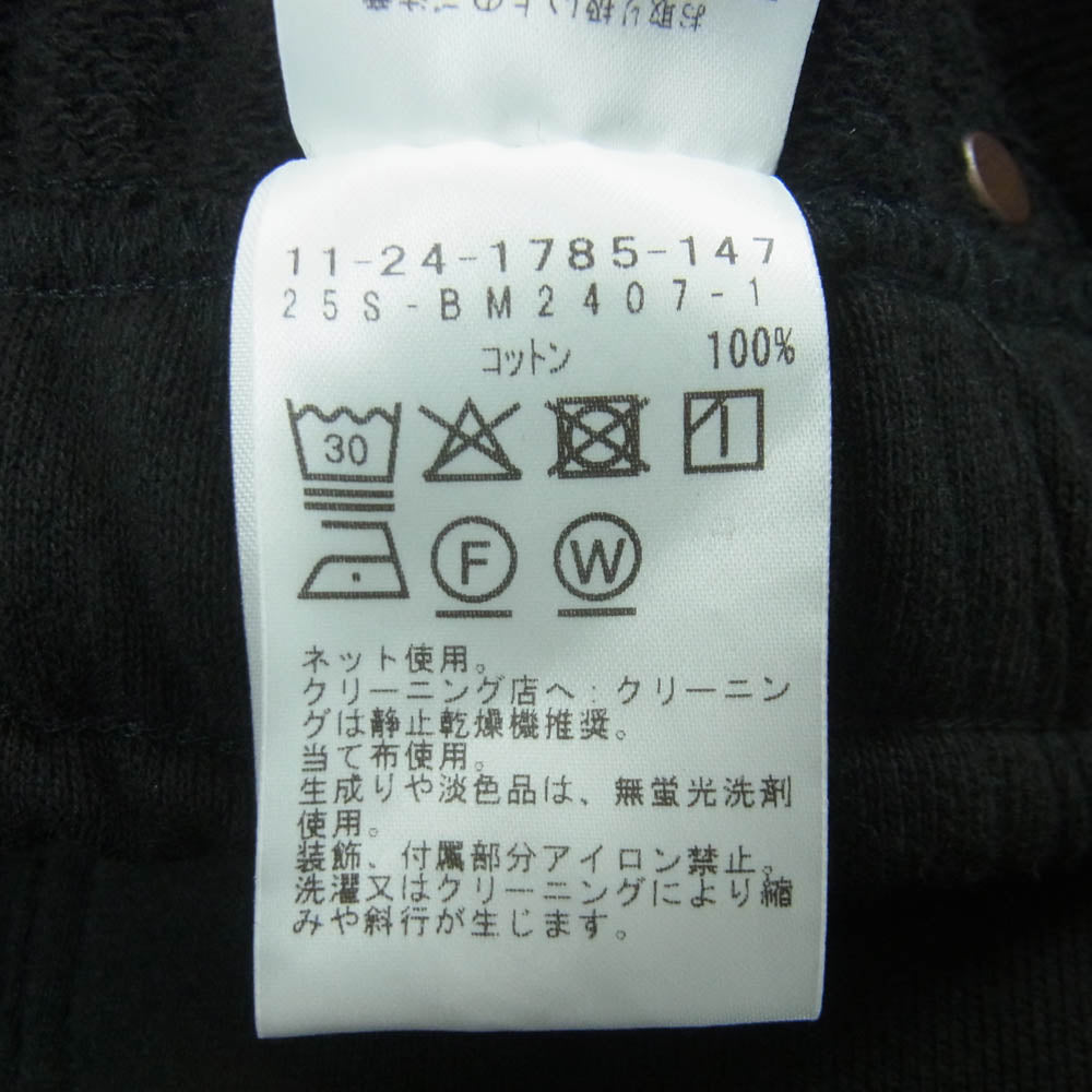 BEAMS ビームス 11-24-1785-147 ダブルニー スウェット パンツ コットン 中国製 ブラック系 S【中古】