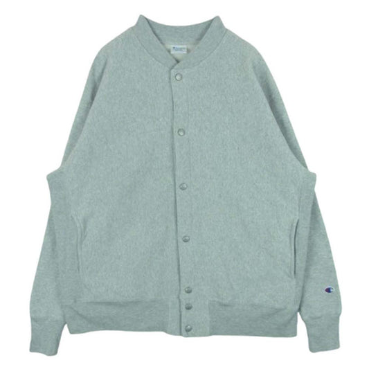 Champion チャンピオン 24AW C8-A035 MIN-NANO ミンナノ別注 スナップ ジャケット スウェット トレーナー カーディガン グレー系 ライトグレー系 M【中古】