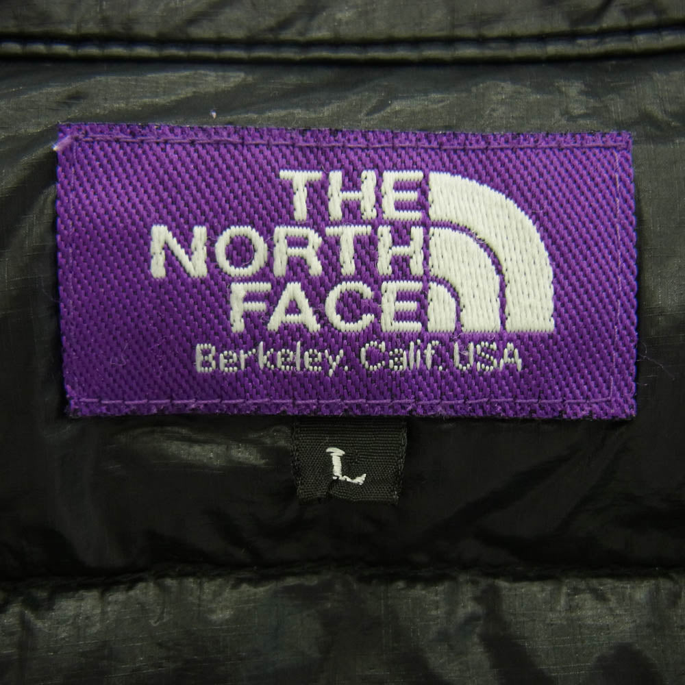 THE NORTH FACE ノースフェイス ND2461N PURPLE LABEL パープルレーベル Down Cardigan ダウン カーディガン インナーダウン ブラック系 L【中古】