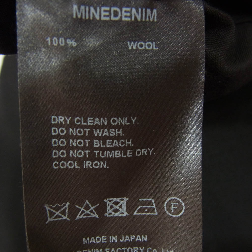 MINEDENIM マインデニム 2403-7002-99-442 E.F Wool Tapered 1タック ウール スラックス パンツ ブラック系 44【中古】