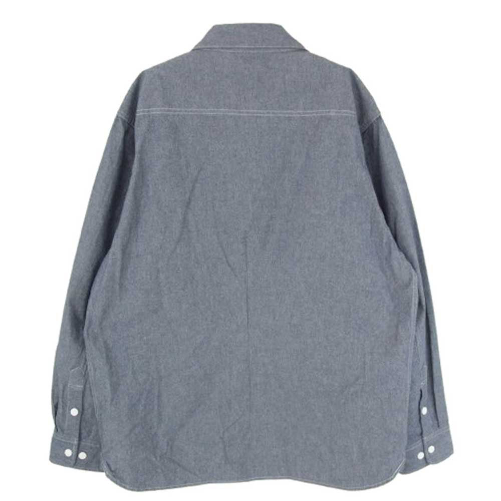 BLUCO WORK GARMENT ブルコ OL-121-022 CHAMBRAY WORK SHIRTS LS シャンブレー ワークシャツ 長袖 ブルー系 L【美品】【中古】