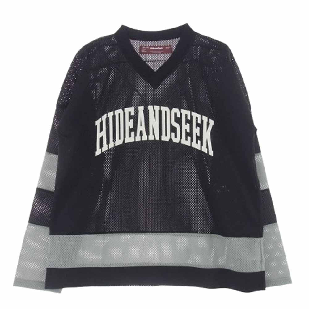 HideandSeek ハイドアンドシーク HC-040223 Hockey Shirt ホッケー シャツ メッシュ ゲームシャツ ブラック系【極上美品】【中古】